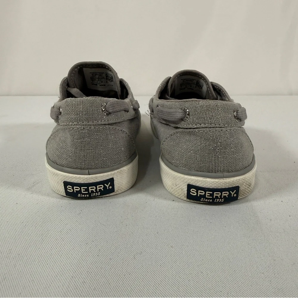 Sperry Women's Gray, sparkling Boat Shoes, size 6 women’s, super cute!!